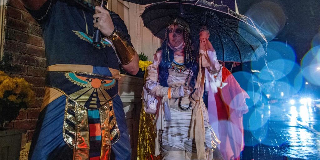 Halloween forecast brings rain to eastern US ahead of trick-or-treating as storm systems soak millions