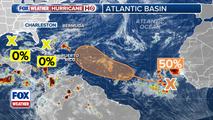 Areas to watch for tropical development highlighted in central tropical Atlantic