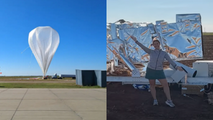 Giant NASA balloon surprises rural Texas farm town