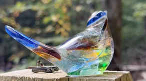 North Carolina artist creates ‘Bluebirds of Hope’ from glass shattered by Helene