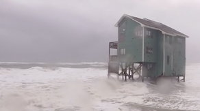 Video shows Outer Banks home on verge of collapse as nor'easter batters North Carolina coast
