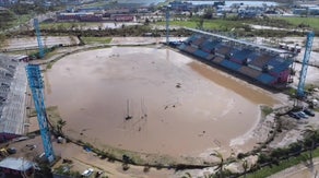 Drone video shows catastrophic damage to Jamaica stadium, neighborhood after Hurricane Melissa