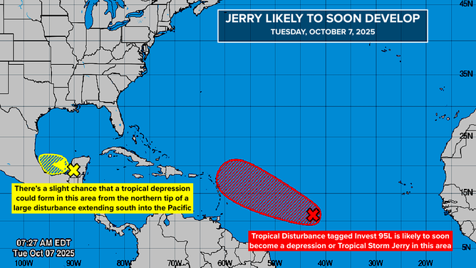 This image provides an overview of the tropical Atlantic Basin on Oct. 7, 2025.