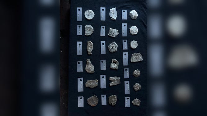 A log of the coins found in the shipwreck by Capt. Levin Shavers and his crew.