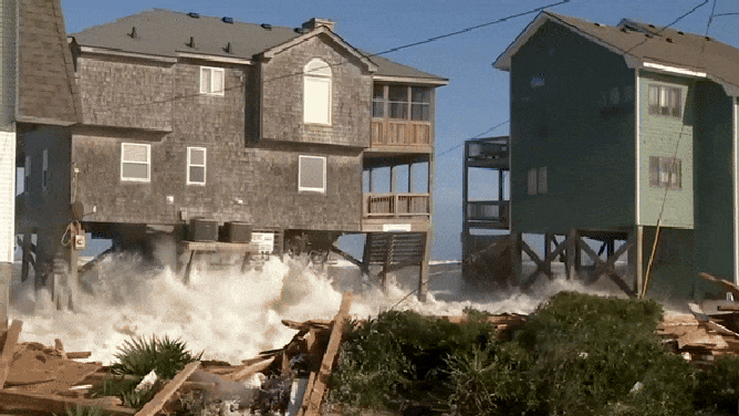 8th home collapses in Buxton, NC