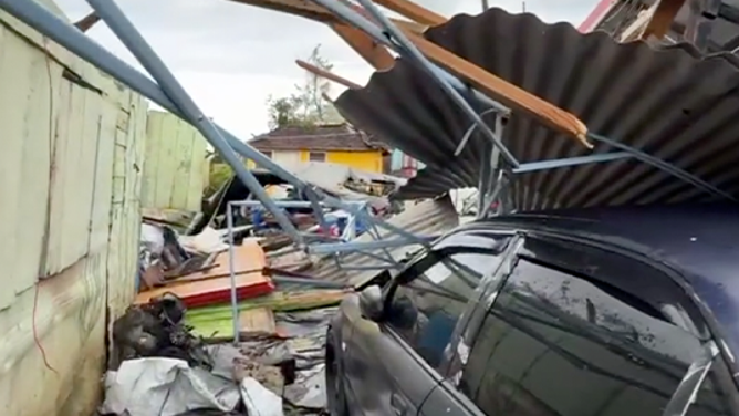 Damages in Jamaica on Oct. 29, 2025 after Hurricane Melissa.