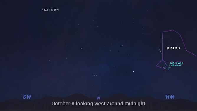The Draconid meteor shower radiant point in the Draco constellation.