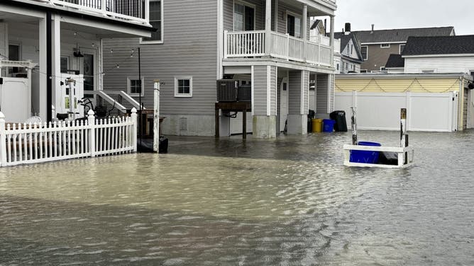 High tide flooding in Ocean City, NJ on Sunday, October 12, 2025.