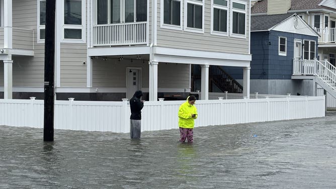 High tide flooding in Ocean City, NJ on Sunday, October 12, 2025.