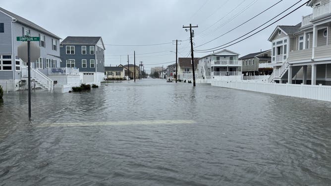 High tide flooding in Ocean City, NJ on Sunday, October 12, 2025.