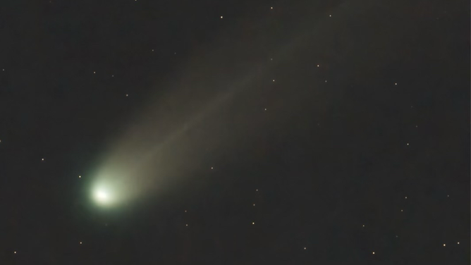Comet A6 Lemmon seen in October 2025 from Budd Lake, New Jersey.