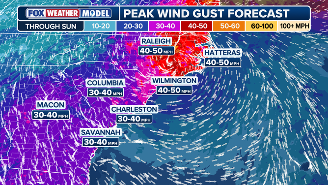 Carolinas on alert for coastal flood impacts from powerful nor'easter
