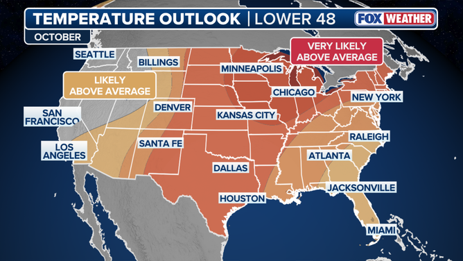 October temperature outlook