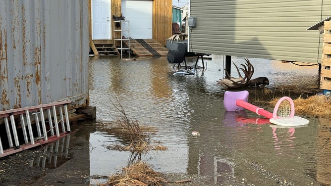 Significant flooding remained in western Alaskan communities in the Yukon-Kuskokwim Delta on Monday, Oct. 14, 2025, after the remnants of Typhoon Halong slammed the region with strong winds and coastal flooding over the weekend.