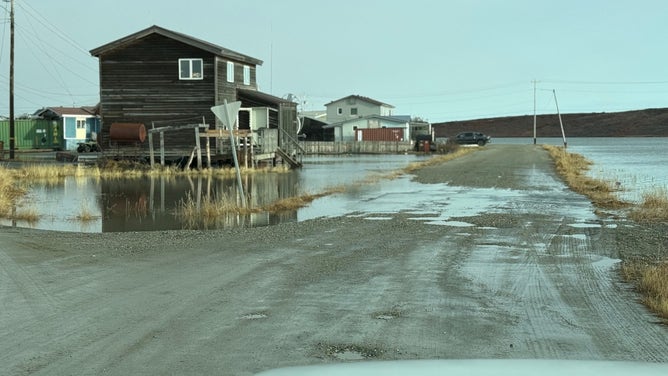 Significant flooding remained in western Alaskan communities in the Yukon-Kuskokwim Delta on Monday, Oct. 14, 2025, after the remnants of Typhoon Halong slammed the region with strong winds and coastal flooding over the weekend.