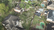 See It: Drone video shows destructive trail left behind by radar-confirmed tornado outside Houston