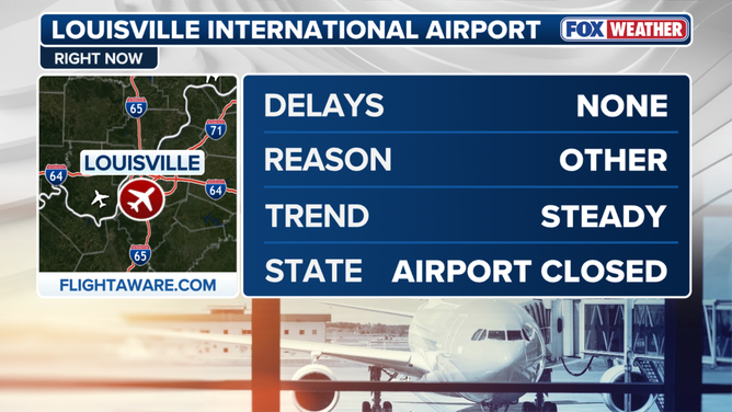 Louisville SDF airport is closed due to a plane crash.