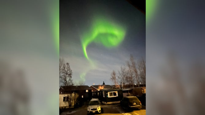 Northern lights dazzle over Anchorage, Alaska on Nov. 6, 2025.