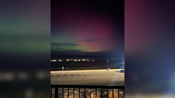 Northern lights seen over Plymouth, MA on Nov. 11, 2025.