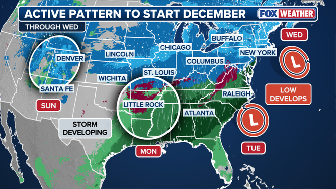 December storm outlook map