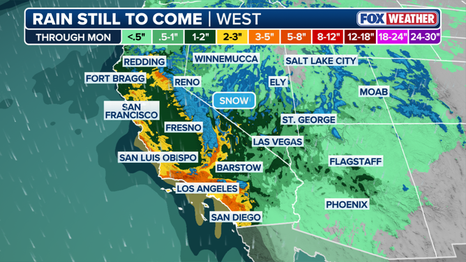 Rain still to come in California 11-15