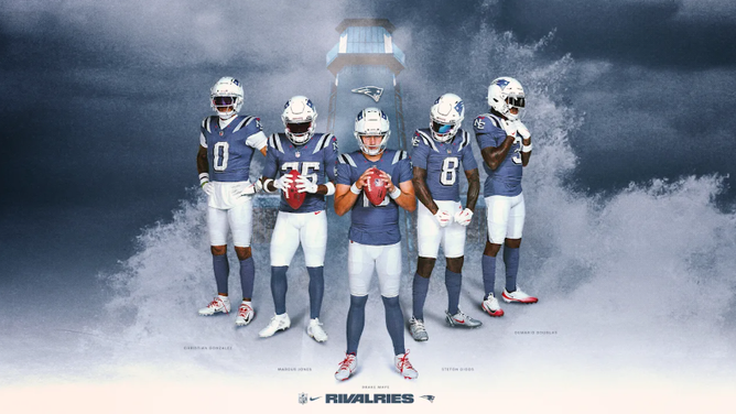 The New England Patriots unveil they're rivalry uniforms for Thursday Night Football.