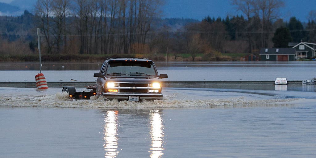 Here's what to do if you encounter a flooded road