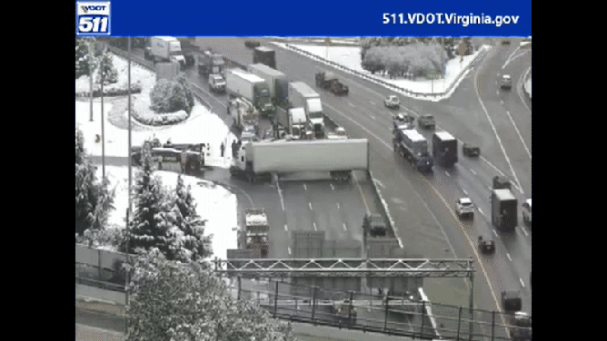A tractor-trailer jackknifed on Interstate 95 in Richmond Friday morning closing the southbound lanes. The road has since reopened.