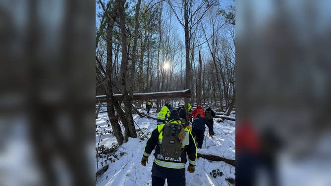 Search-and-rescue teams collaborate to locate an injured hiker.