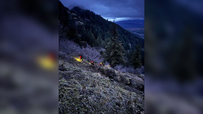 First responders climb Saddle Mountain in Oregon to reach a stranded hiker.