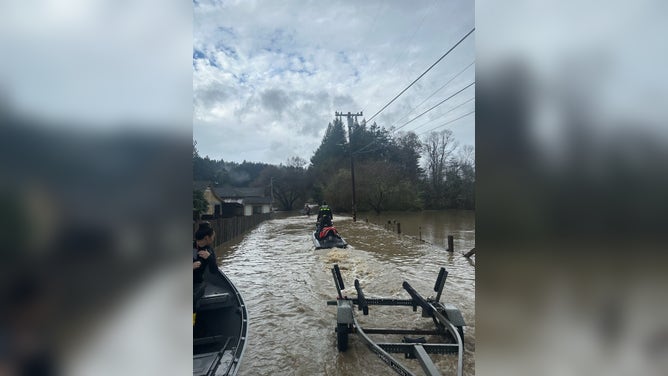 Widespread flooding across Humboldt County, California, Sunday, Dec. 21, 2025.