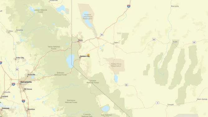 Reported magnitude 5.9 earthquake near Carson City never happened.