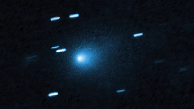 Hubble Space Telescope image of comet 3I/ATLAS 227 miles from Earth on July 1, 2025