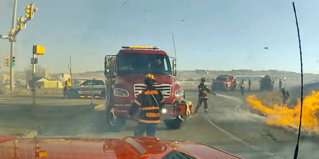 Watch: Dramatic video shows Colorado firefighters battling flames amid heavy smoke