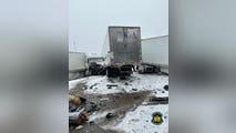 Severe winter storm causes multi-vehicle pileup on Missouri highway