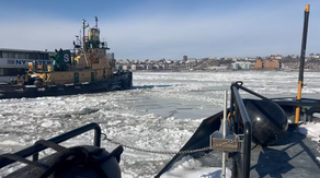 US Coast Guard frees ships during icebreaking operations from New York Harbor to Great Lakes