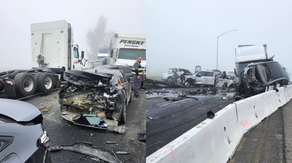 Photos: Dense fog reported during massive pileup involving 150 vehicles in California
