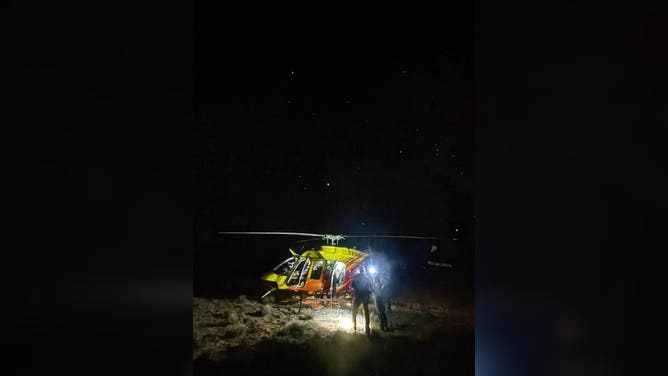 First responders airlift an injured motorist in a remote part of Utah, along with other stranded hikers.