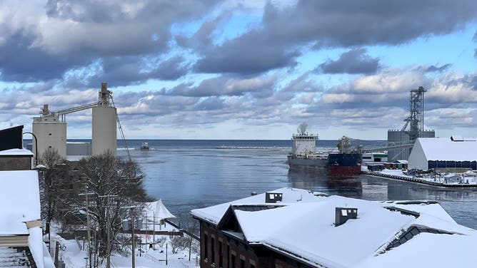 Lake Ontario peeks in the background of photos from Oswego, NY.