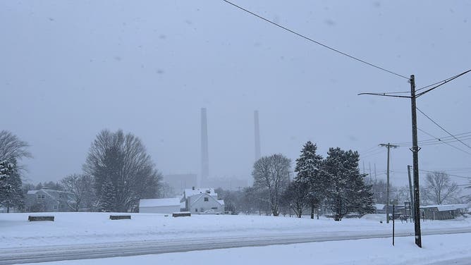 Snowy scenes in Oswego, NY.