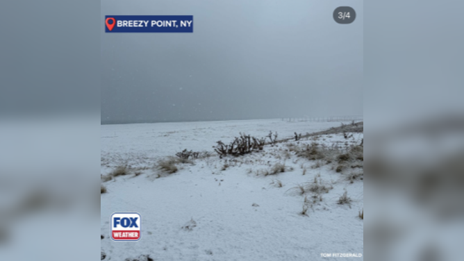 Saturday's snowfall blanketed parts of New York and New Jersey