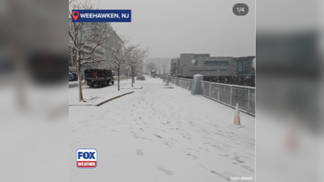 Saturday's snowfall blanketed parts of New York and New Jersey 