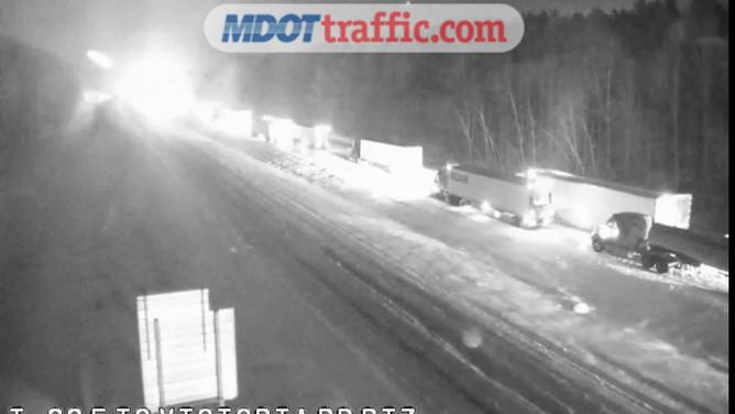 Ice created hazardous driving conditions across northern Mississippi.