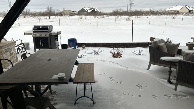 Snow and ice across Wichita Falls, TX.