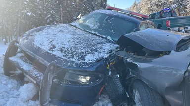 Watch: New York State Trooper hit by driver blinded by sun's glare, narrowly escaping death