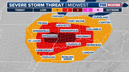 Dangerous tornado threat looms for millions across Ohio Valley tonight in highest severe storm threat of 2026