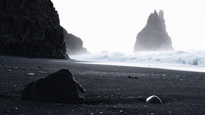 Reynisfjara Beach erosion in Iceland shared by visitors in 2025.