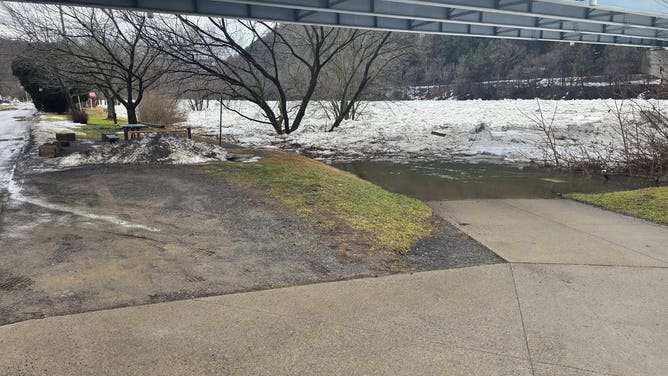 The National Weather Service (NWS) issued a flash flood warning for several Western Pennsylvania communities Friday morning after a major ice jam formed around a bend in the Allegheny River roughly from Emlenton to Foxburg, some 60 miles north of Pittsburgh.