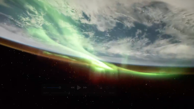 Striking green aurora ribbons illuminate Earth from International Space Station