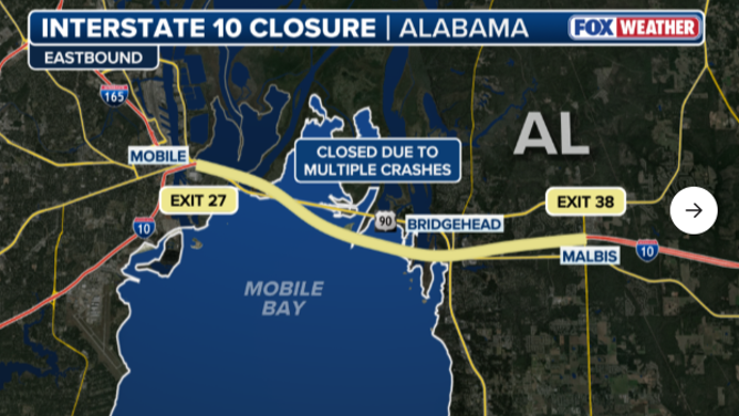 Interstate 10 closure in Alabama